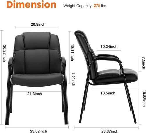 Comfy guest chair - guest, pu
