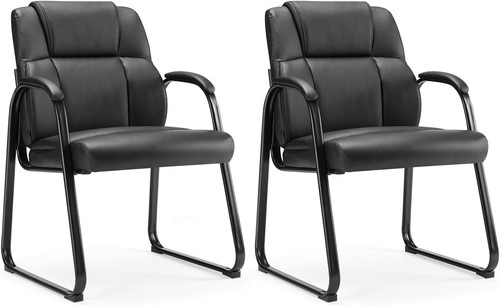 Office leather guest chair - guest,